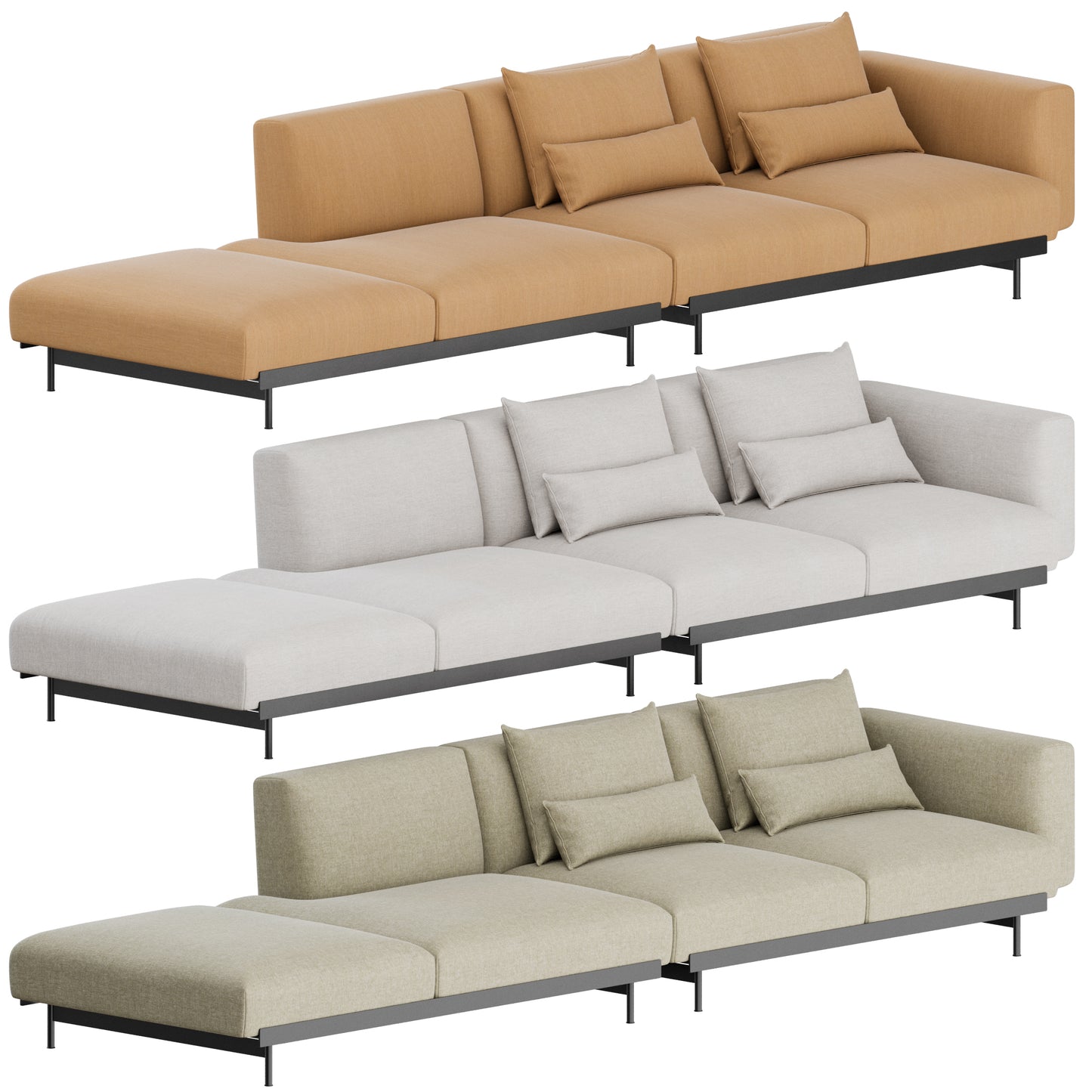 In Situ Modular 4 Seater Sofa Configuration 3 By Muuto 3D Model