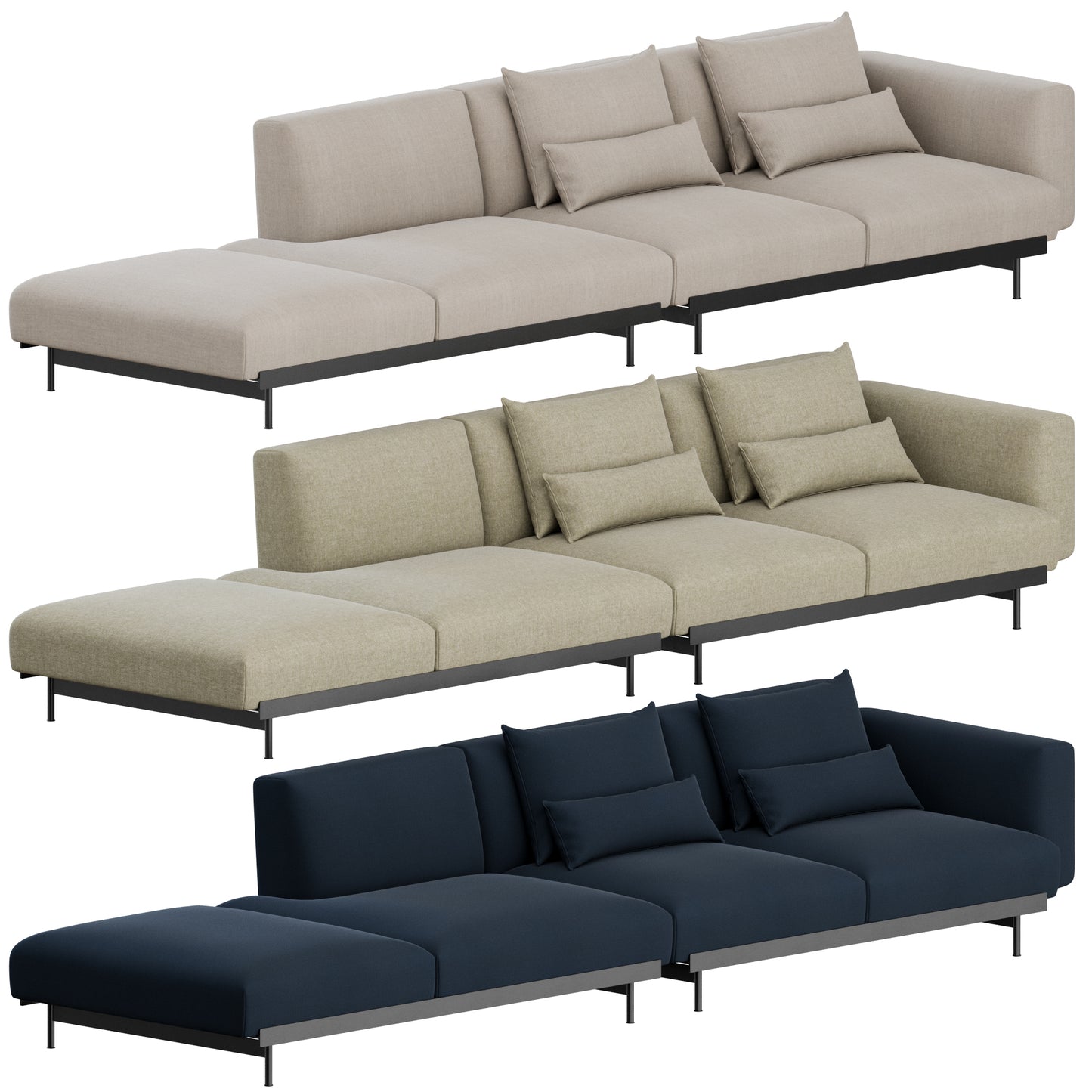 In Situ Modular 4 Seater Sofa Configuration 3 By Muuto 3D Model