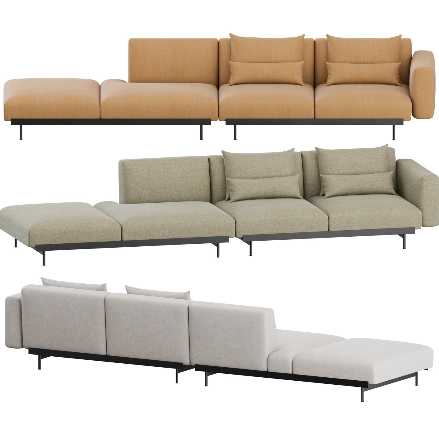 In Situ Modular 4 Seater Sofa Configuration 3 By Muuto 3D Model