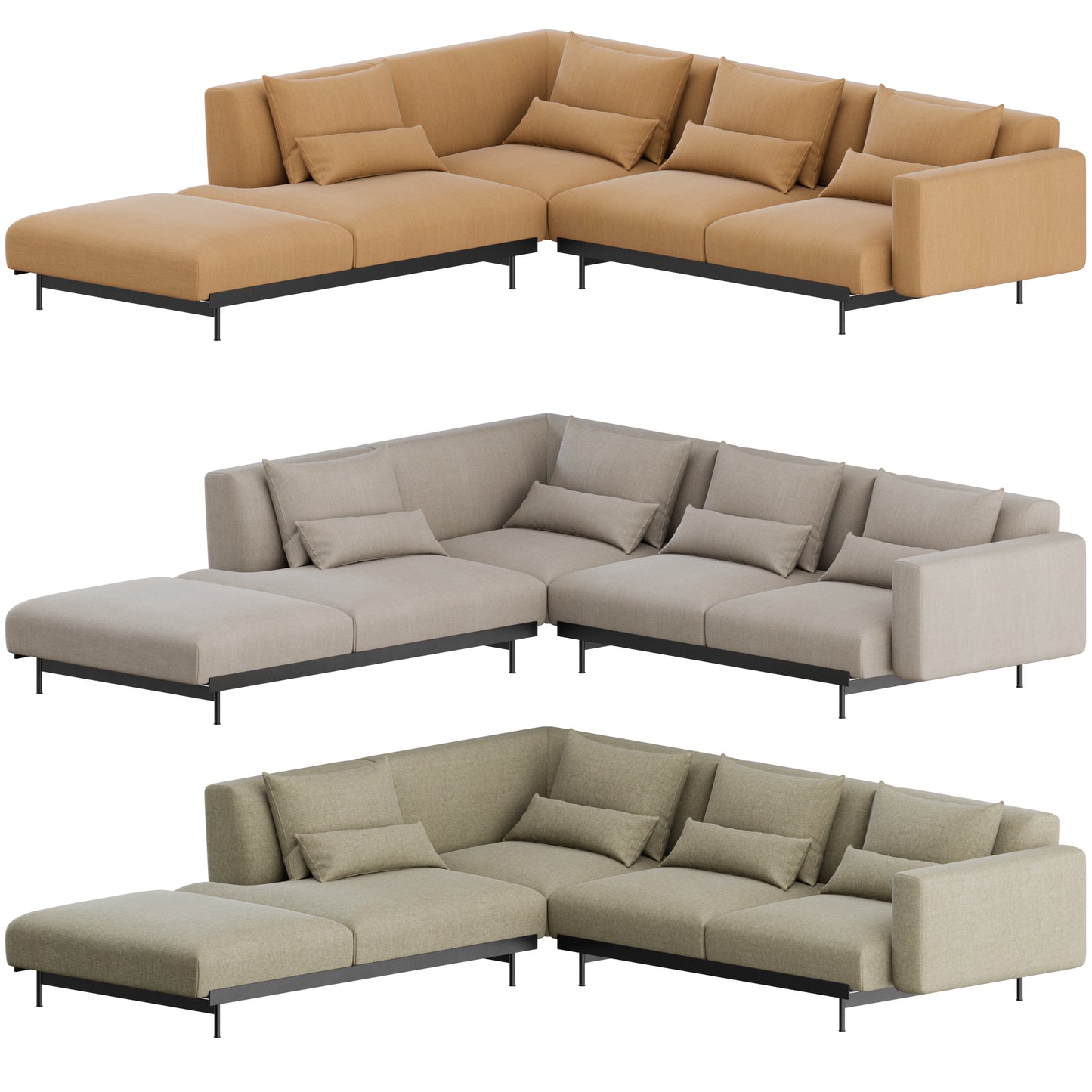 In Situ Modular Corner Sofa Configuration 2 By Muuto 3D Model