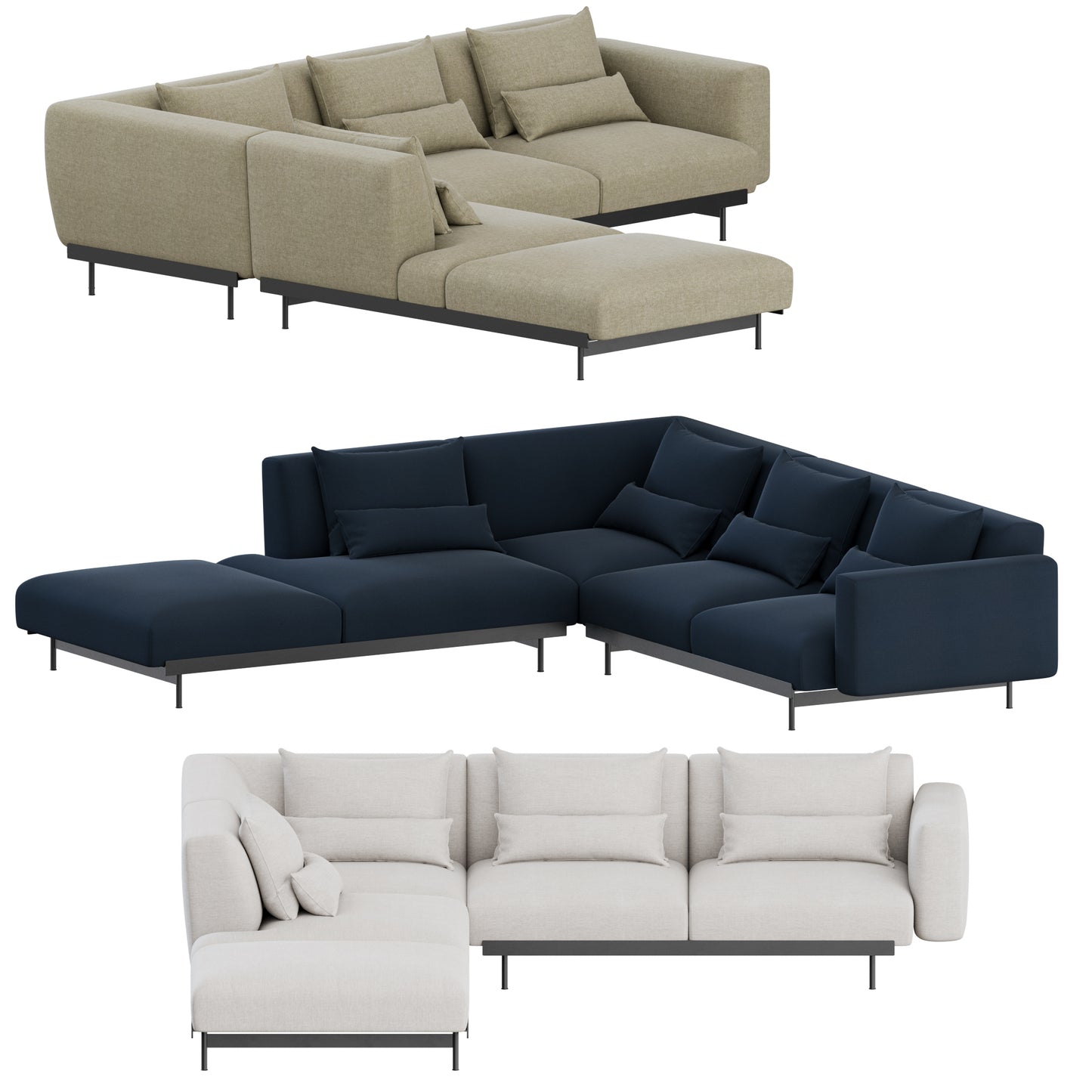 In Situ Modular Corner Sofa Configuration 2 By Muuto 3D Model