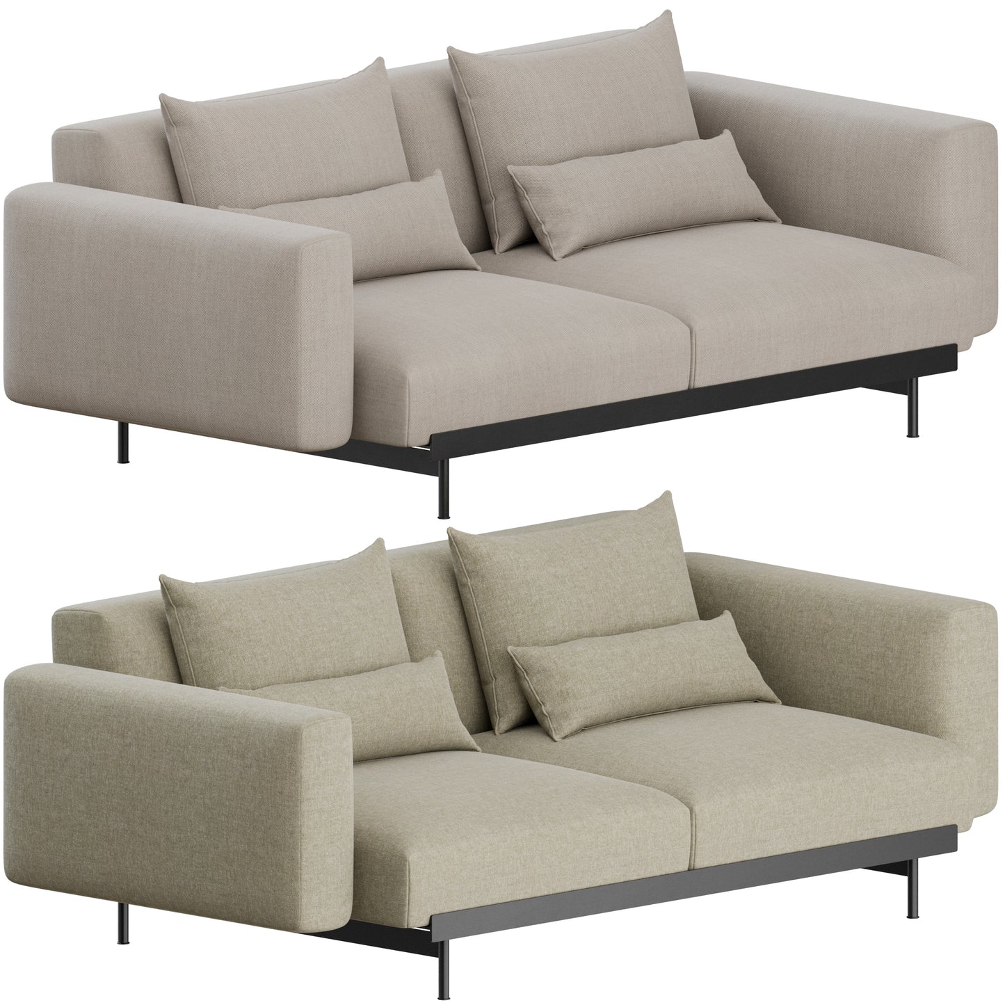 In Situ Modular 2 Seater Sofa By Muuto 3D Model