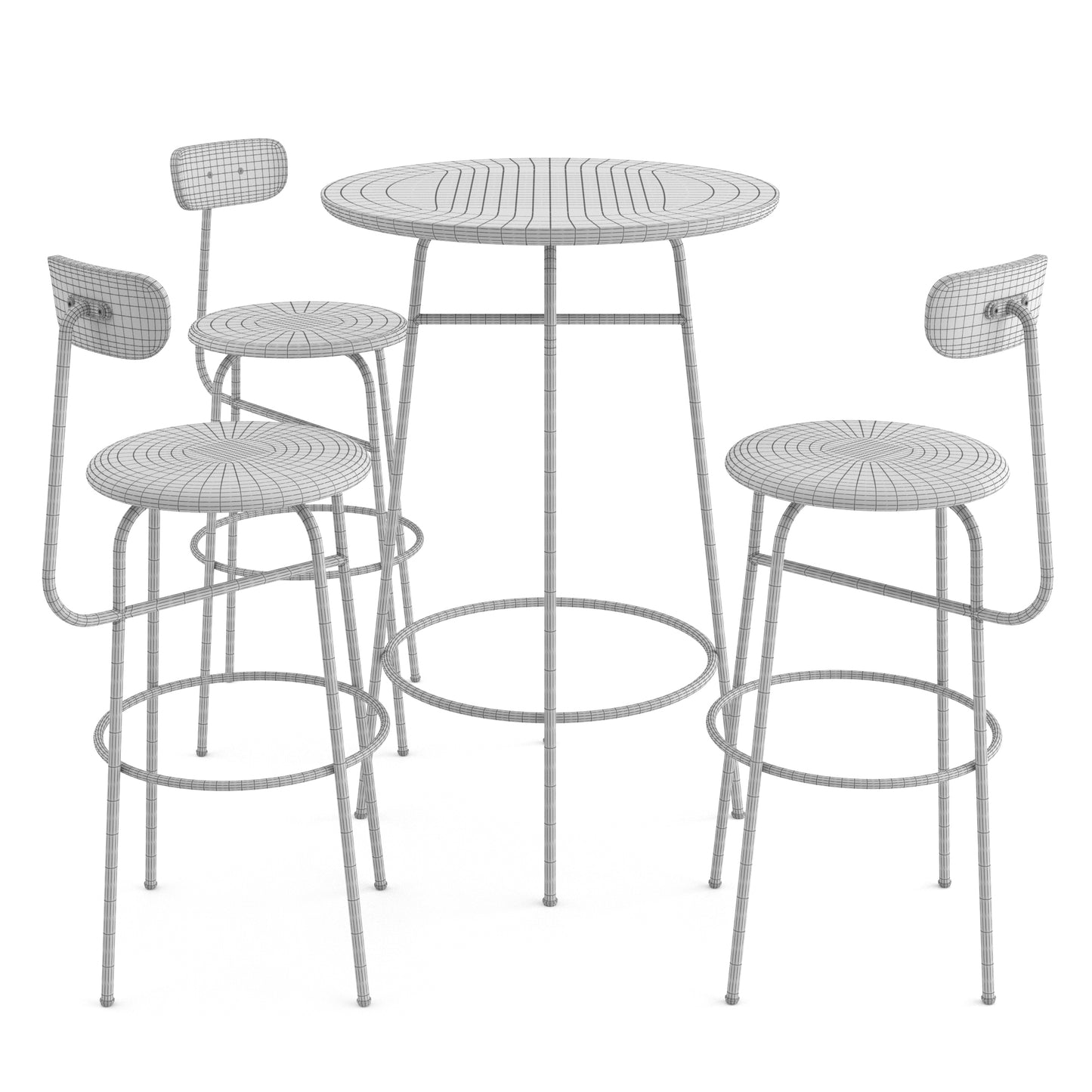 Afteroom Bar Chair and Table By Audo Copenhagen 3D model on Add Model