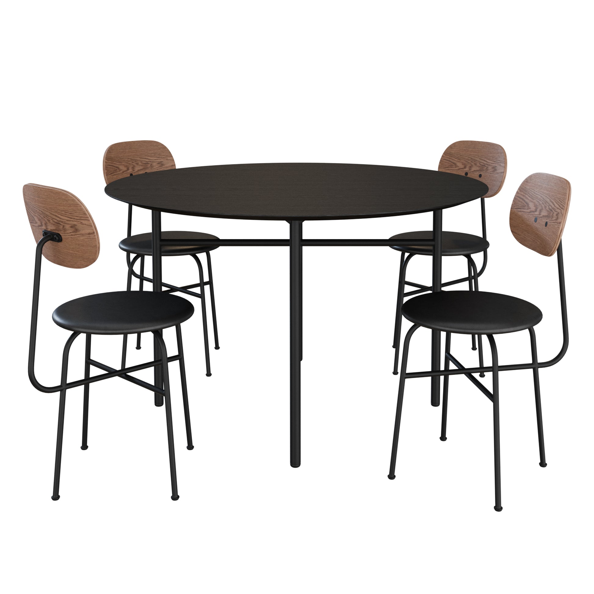 Afteroom Dining Chair Plus and Snaregade Dining Table Round By Audo Copenhagen 3D model on Add Model