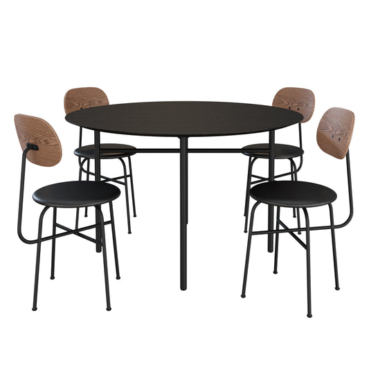 Afteroom Dining Chair Plus and Snaregade Dining Table Round By Audo Copenhagen 3D model on Add Model