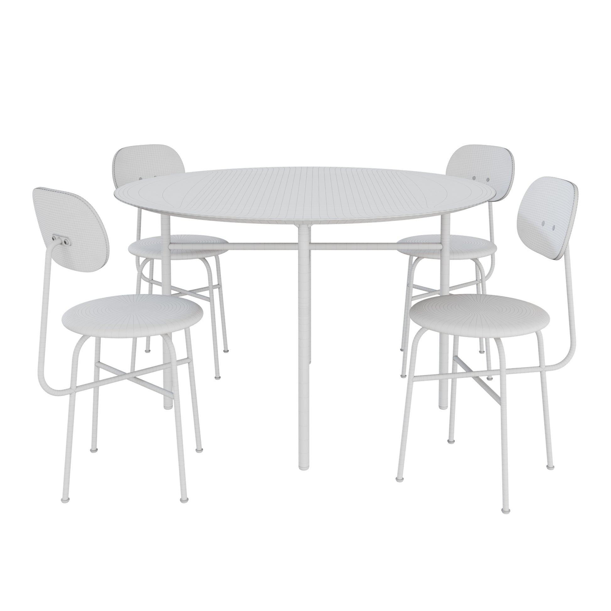 Afteroom Dining Chair Plus and Snaregade Dining Table Round By Audo Copenhagen 3D model on Add Model