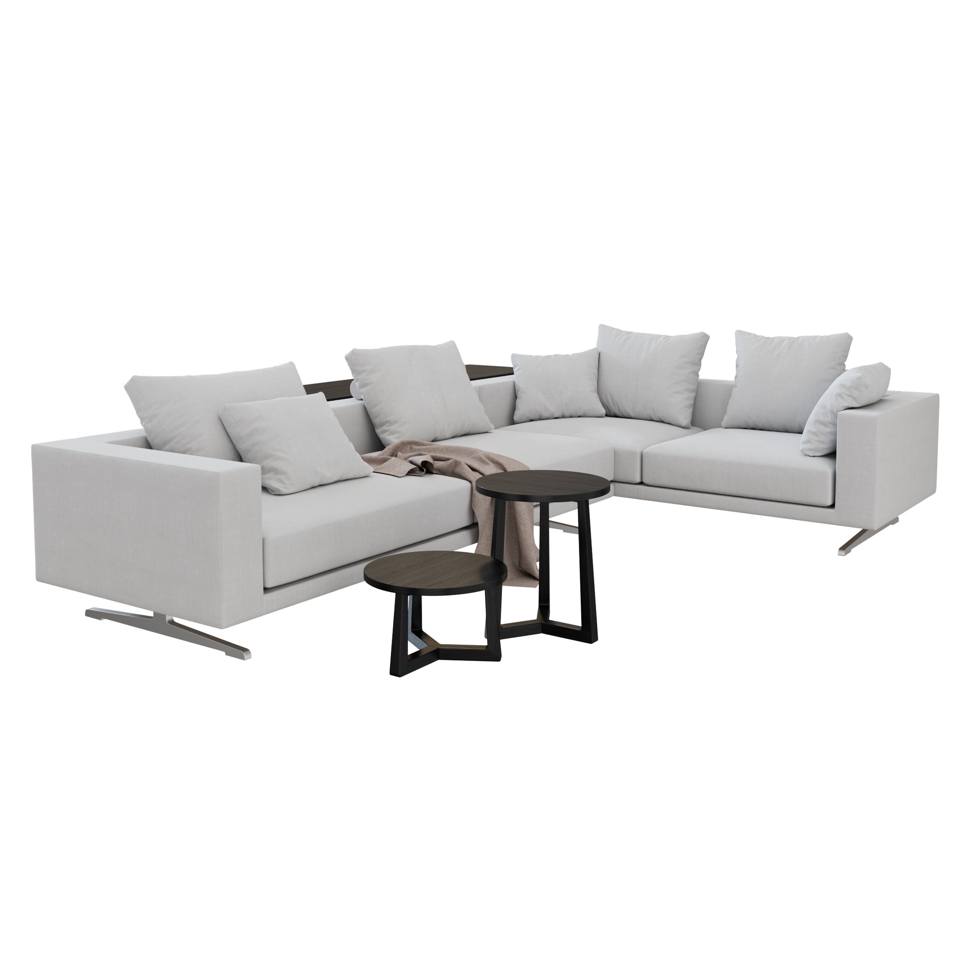 Campiello Sofa + Jiff Side Tables By Flexform 3D Model