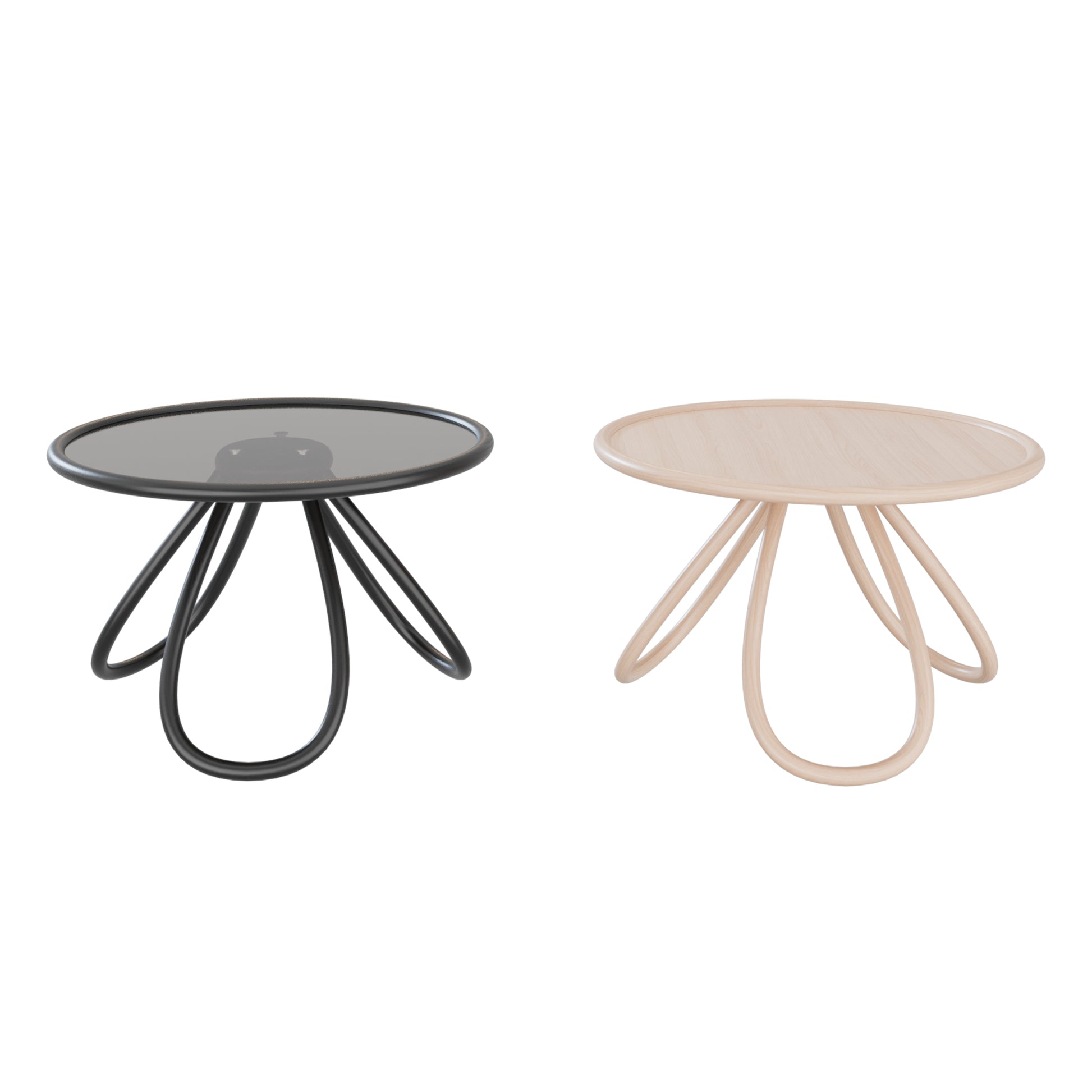 Adnet Coffee Table Circular 70 / 100 By Gubi - Arch Coffee Table By Thonet Vienna 3D Model
