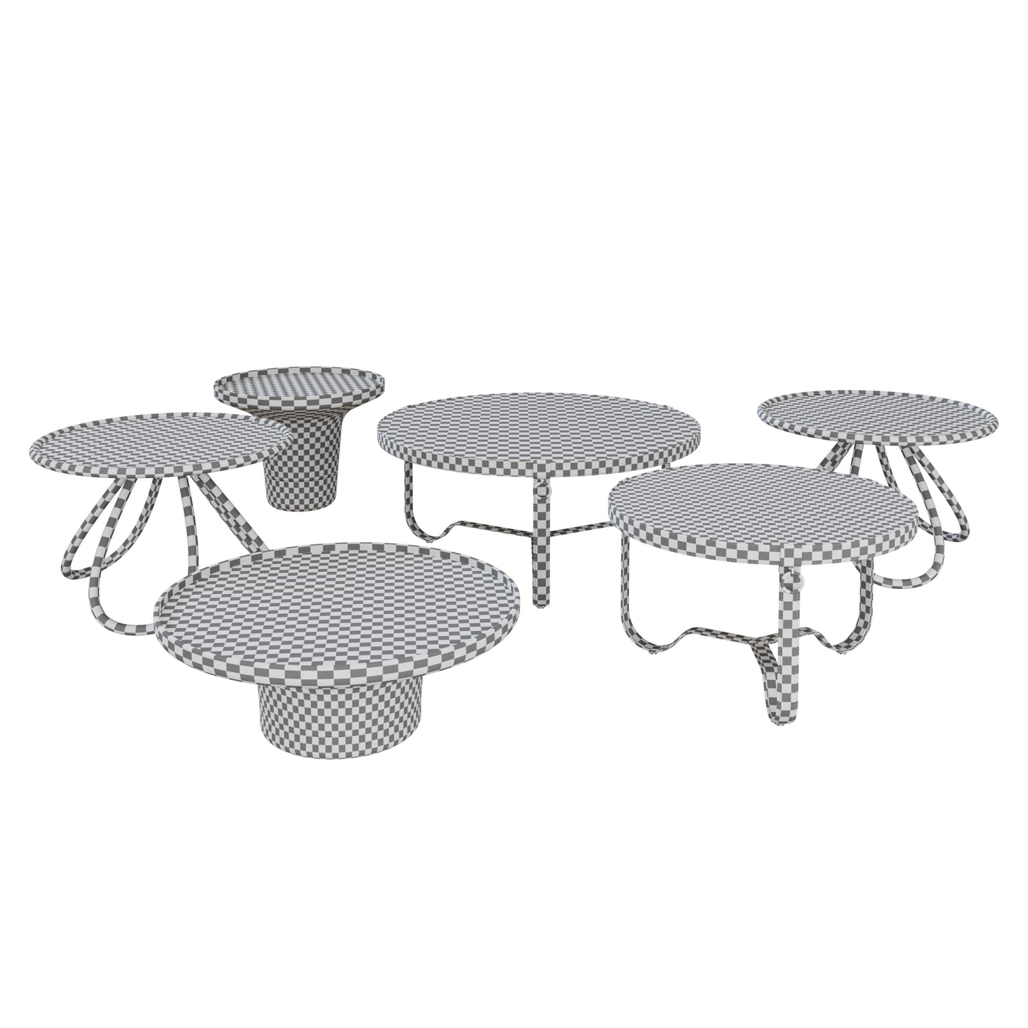 Adnet Coffee Table Circular 70 / 100 By Gubi - Arch Coffee Table By Thonet Vienna 3D Model