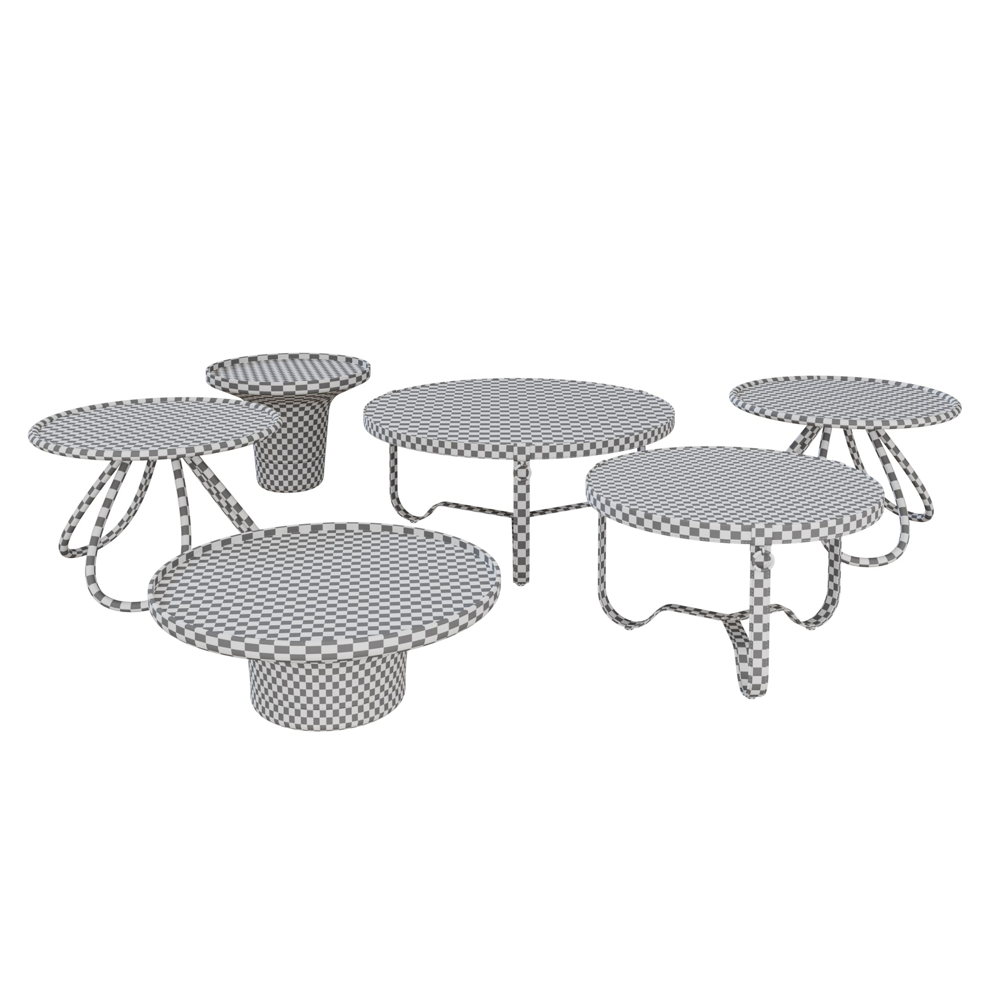 Adnet Coffee Table Circular 70 / 100 By Gubi - Arch Coffee Table By Thonet Vienna 3D Model